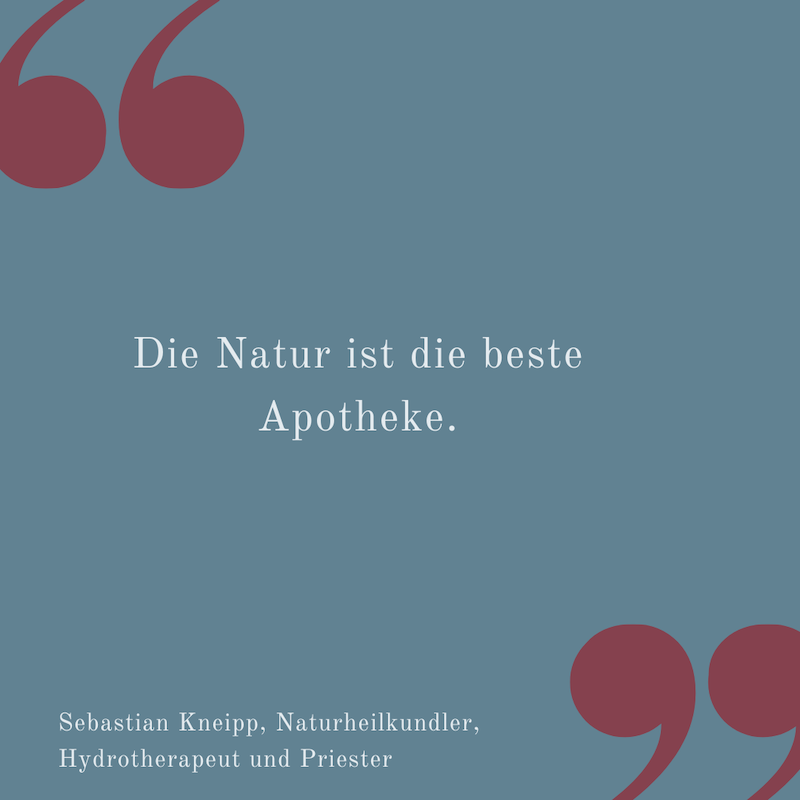 Ein Quote von Sebastian Kneipp. 