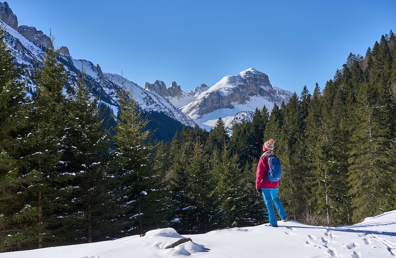 In der Schweiz gibt es zahlreiche Winterwanderwege für Naturfreunde. 