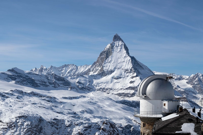 Vom Gornergrat, hat man einen tollen Panoramablick auf das Matterhorn. 